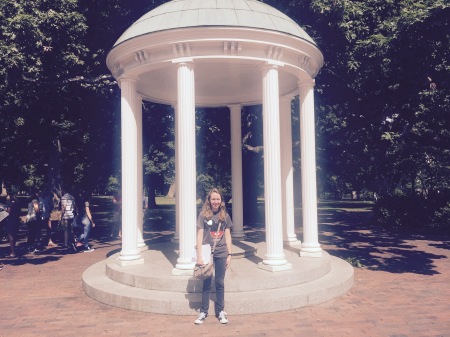 Touring UNC campus with daughter. 