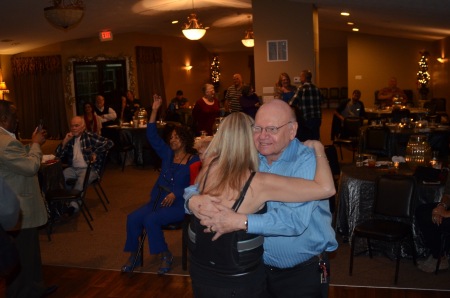 Kathy and I at a Christmas party dance
