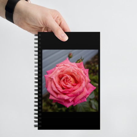 Beautiful Deep Pink Rose Spiral Notebook