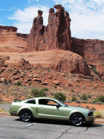 My 2006 Mustang at Arches State Park