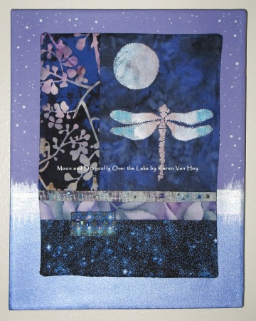 Moon and Dragonfly Over the Lake (sold)