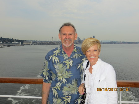 MY WIFE PENNY & I LEAVING SEATTLE FOR ALASKA