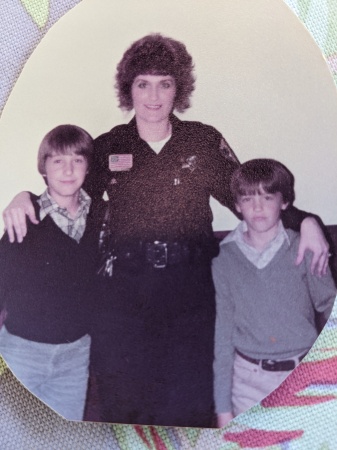 Me with my sons, Woodland Police Dept, 1983