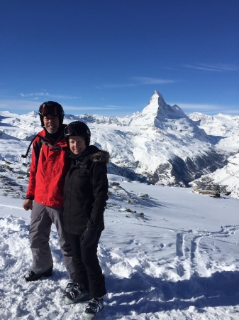 Skiing at Zermatt, Switzerland. 