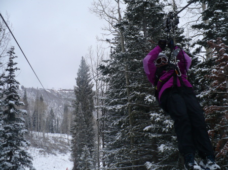 Zip lining at the Canyans Ski Area UT