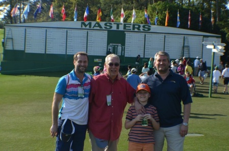 My 2 sons and grandson at 2014 Masters