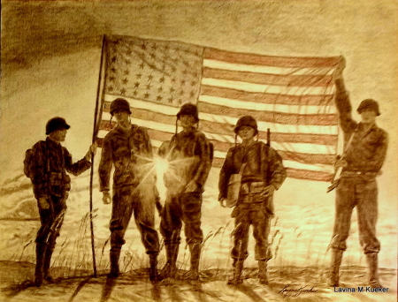 A sketch to honor or soldiers.