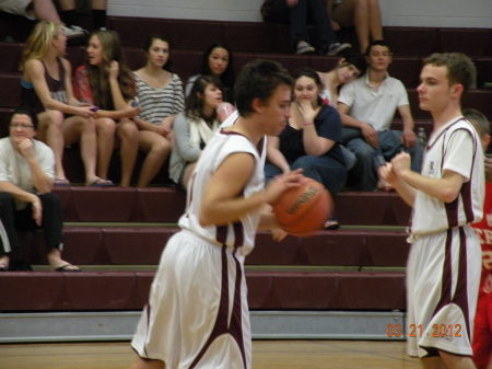 Andy playing basketball