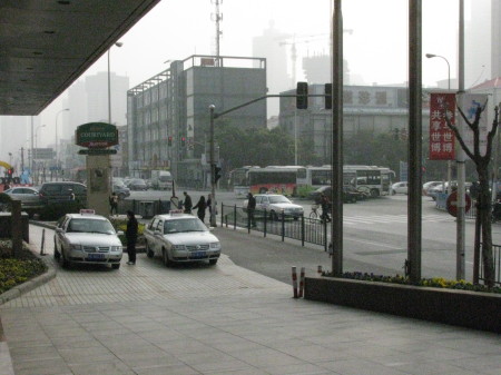 Outside Hotel in Shanghai China