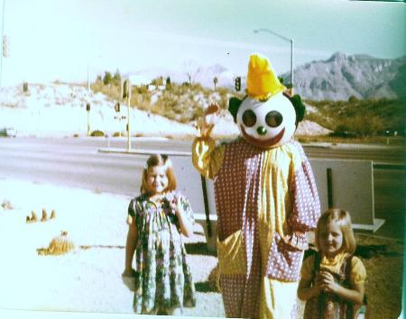 1977ish - with Jack in the Box at RIVER AND ORACLE! Desert in background!