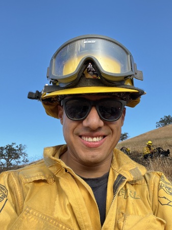 My son at a wild fire with Cal Fire 