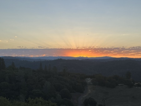 Sunrise over Placer County, CA.