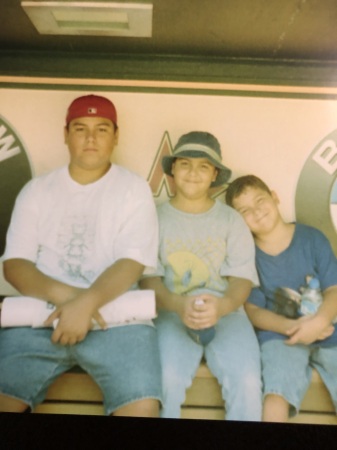 Hanging out in the Astros dugout 