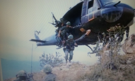 2nd man jumping. 1974 Vietnam
