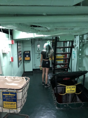 Salene on the USS Lexington 