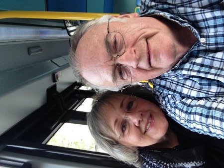 Selfie on bus in Paris