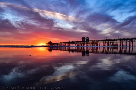 Sunset at our  Oceanside Pier.