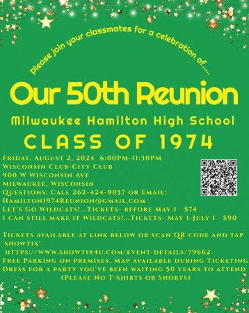 Milwaukee Hamilton High School Class of '74 50th Reunion