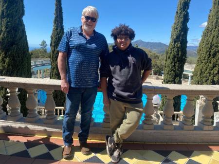 Hearst Castle with my son, Zach