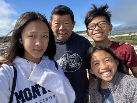 Pacific Grove with my 3 oldest grandkids.  