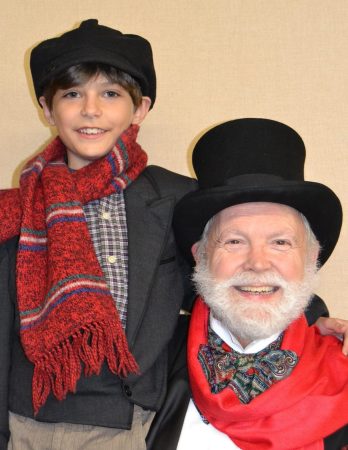 Larry & grandson Alex (Scrooge & Tiny Tim)