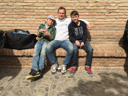 With my boys in Spain