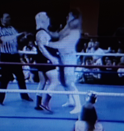 Me wrestling Pretty Boy Larry Sharpe