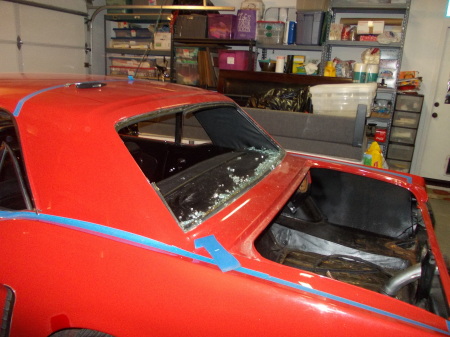 65 Mustang Coupe being converted  
