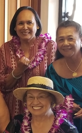 Barbara ; Kathleen and Geri in 2019 at Kaneohe