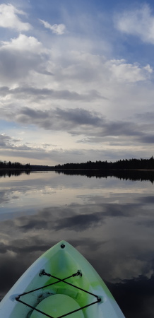 Kayaking on our lake