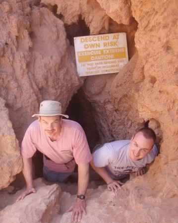 Cliff tunnel leading to Mooney Falls