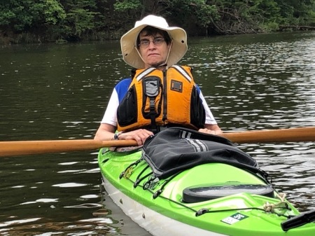 Kayaking on Severn river in the summer