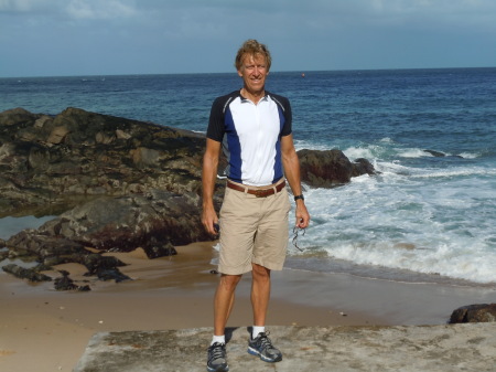 Walking the beach in Salvador, Brazil