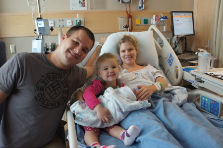 Natasha, Haley, Adam with baby Hannah