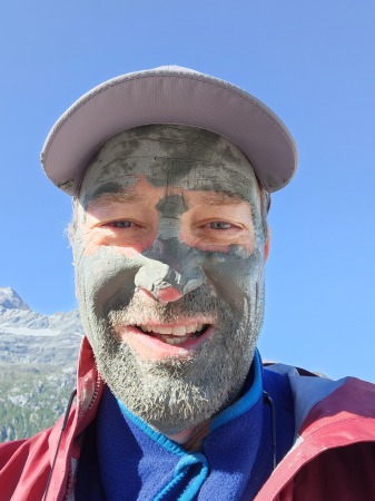 In Alaska w/some glacier mud on my face 2023