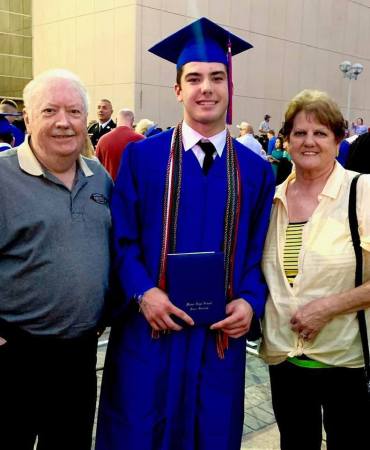 That big D Back at Moore HS graduation, 2019