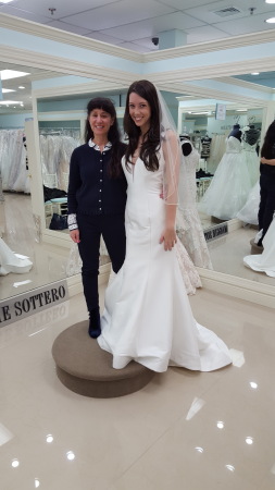 Bridal gown shopping with d-i-l  Kelly. 2018.