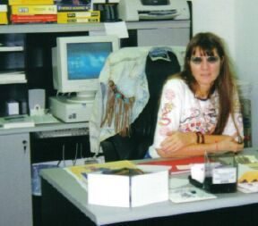 Me at my desk at Upbeat Senior.