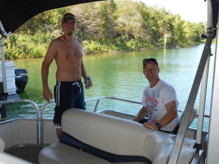 With my son Jeff at Tablerock lake