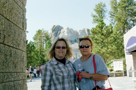 Me and Sandra on the right at Mount Rushmore