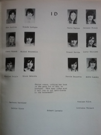 Linda Turenne's album, Yearbook - The Pines '74