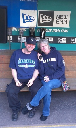 Donny & I in the visitors dugout