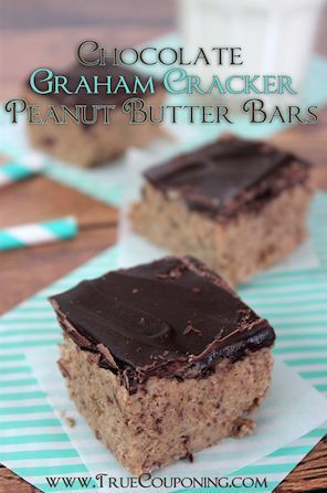 Chocolate Graham Cracker Peanut Butter Bars.