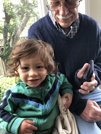 Leo and grandpa (Papa)