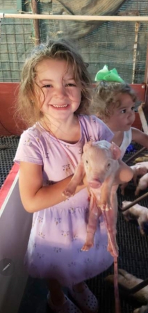 Siena with new piggy