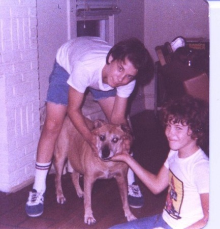 Older brother Kenny and me with Brownie 1977
