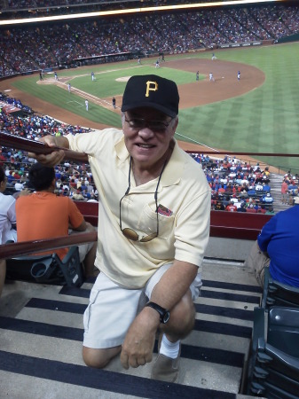 Gary at Pirates vs Rangers game in Dallas
