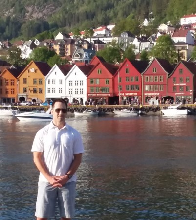 Bryggen across Vågen Harbor, Bergen Norway