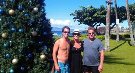 My youngest son Jordan and my husband in Maui