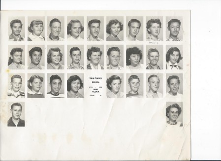 Alan Harwood's album, 1953 8th Grade Class Photo Mrs Kluka